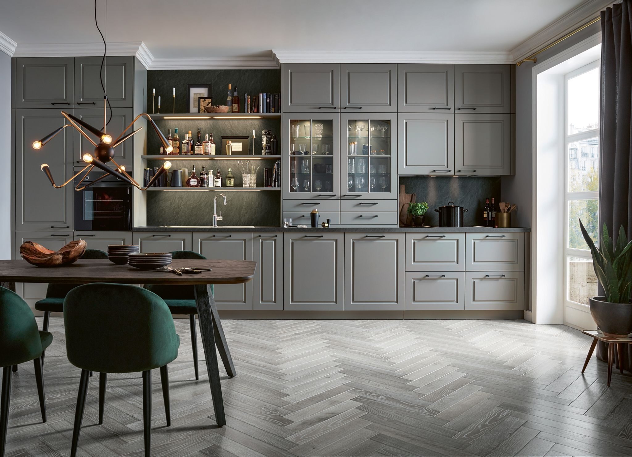 Herringbone wood flooring in Atlanta from Carpets of Dalton