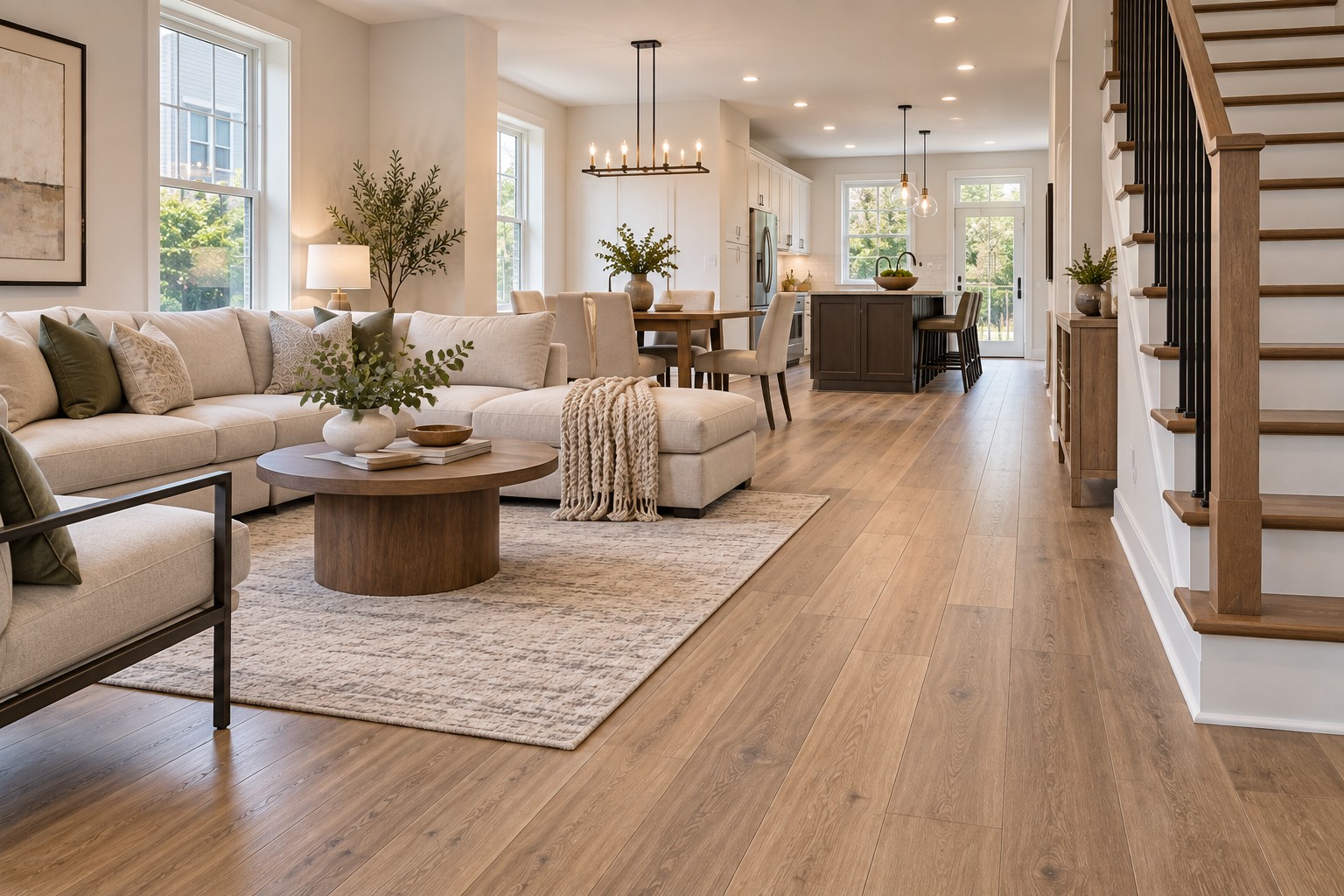Wide plank wood flooring in Atlanta from Carpets of Dalton
