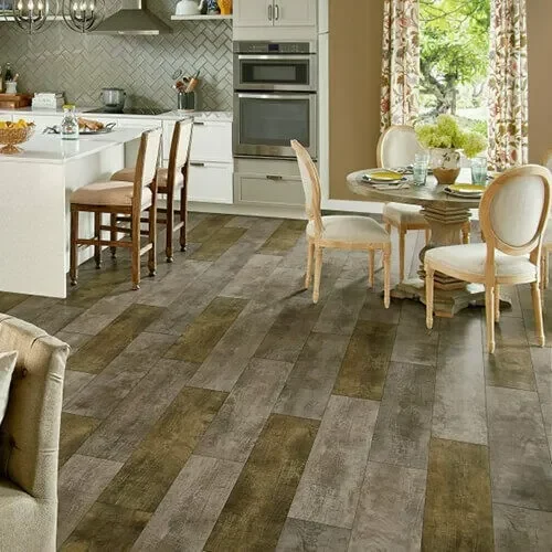 Wood Like Tile in Kitchen | Carpets of Dalton